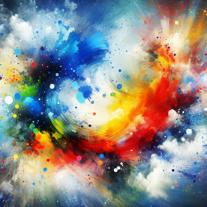 Explosion of Colors #324 绘画, 39.4x39.4 in