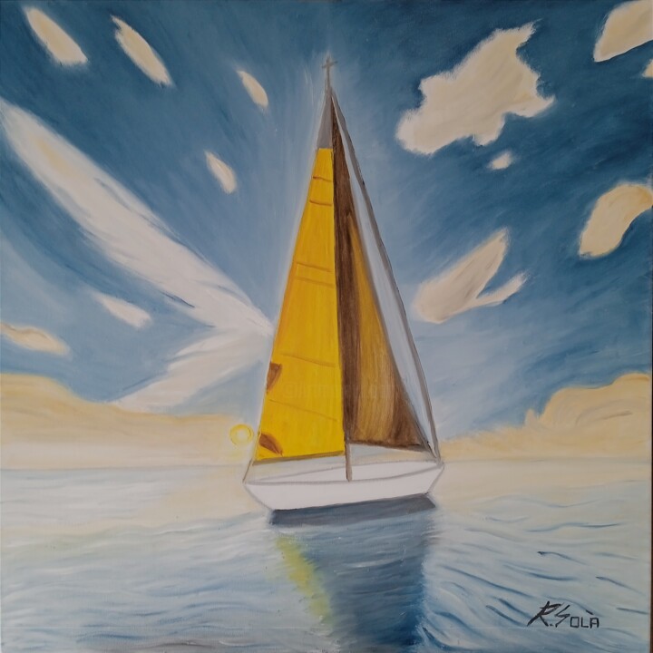 Capricho de Mar Painting, 27.6x27.6 in