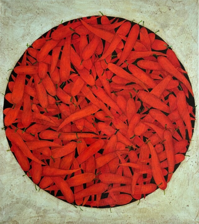 Peppers 1 绘画, 31.5x35.4 in