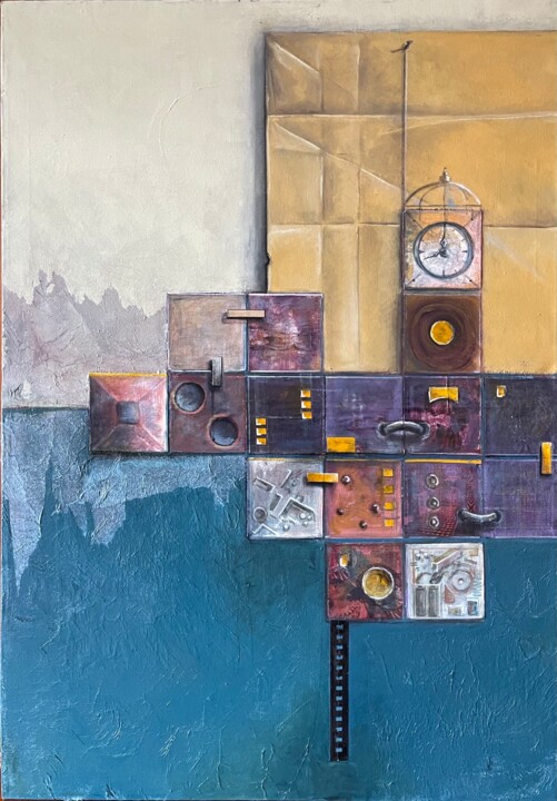 Painting titled "Campanili opera 21" by Fabio Pacifico, Original Artwork, Acrylic