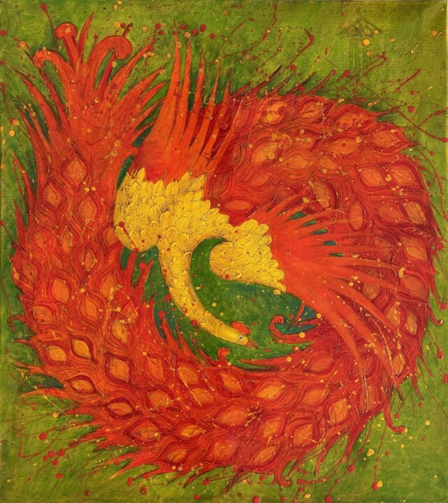 Firebird 绘画, 31.5x35.4 in