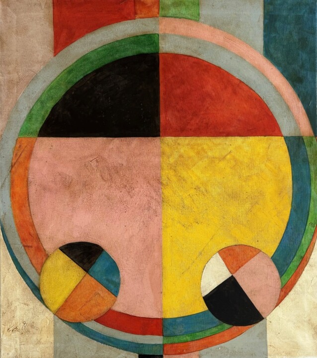 Round shapes 绘画, 31.5x35.4 in