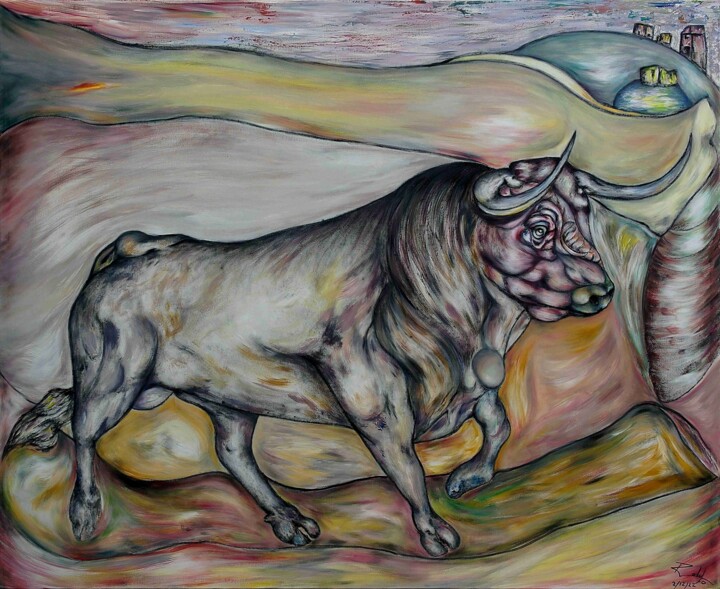 El Bravo. (The Brave One) 绘画, 41x50 in