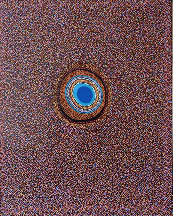 绘画 标题为“Aboriginal 5” 由Xia Xia, 原创艺术品, 丙烯 安装在木板上