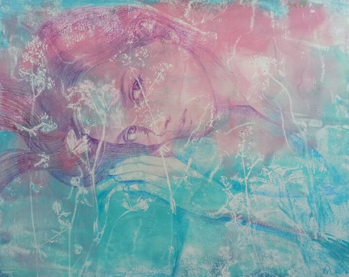 Spring in the Garden 绘画, 11x14.2 in