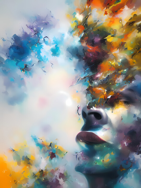 Magical spots on a face 数字艺术