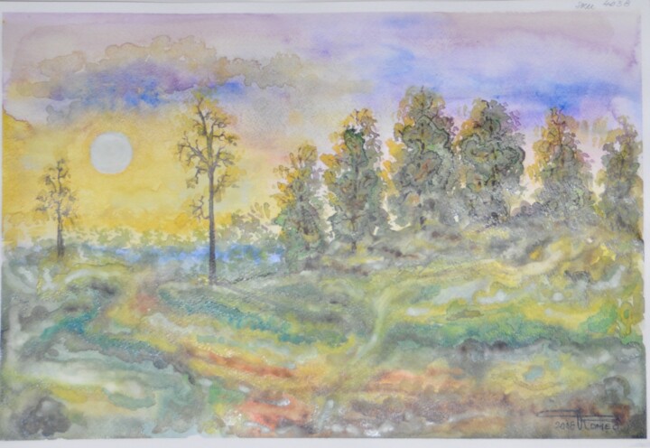 Canadian Landscape summer Pintura, 17,3x12 in