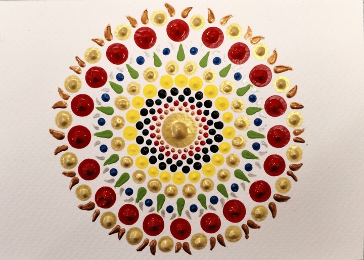 绘画 标题为“Dot Painting” 由Petra Caflisch, 原创艺术品, 丙烯