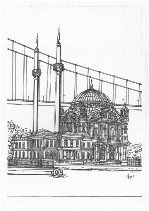 Istanbul 5 Рисунок, 10,6x7,1 in