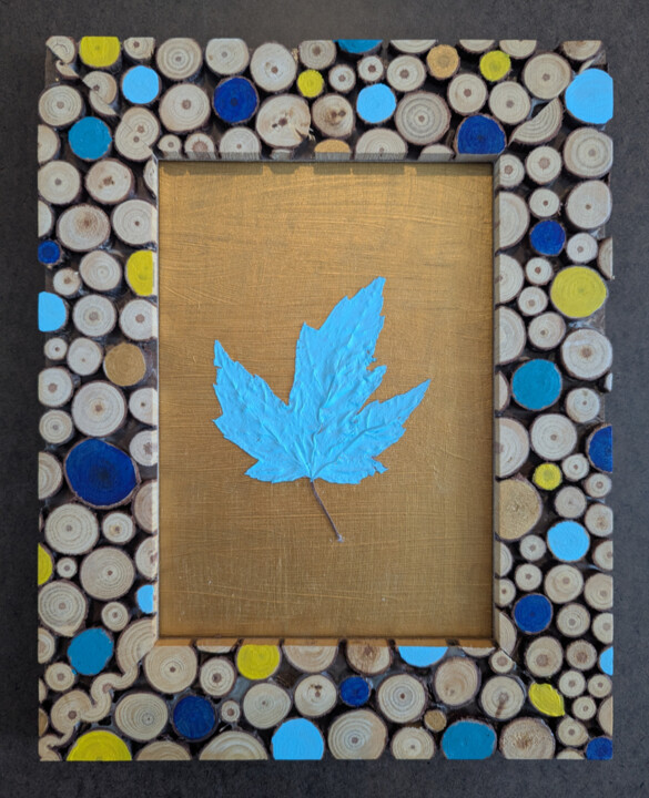 Painting titled "Érableu" by Pascal Marion, Original Artwork, Acrylic