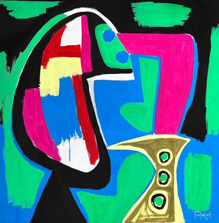 Saxofonista 绘画, 47.2x47.2 in