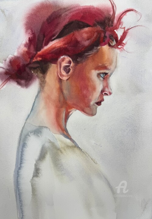 “Sting” 绘画, 13.8x9.8 in