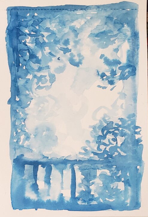 Peinture intitulée "Un matin sur le per…" par Thomas Rodet, Œuvre d'art originale, Aquarelle