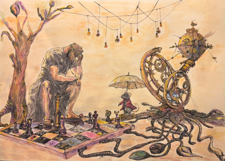 Triple Threat 图画, 19.7x27.6 in