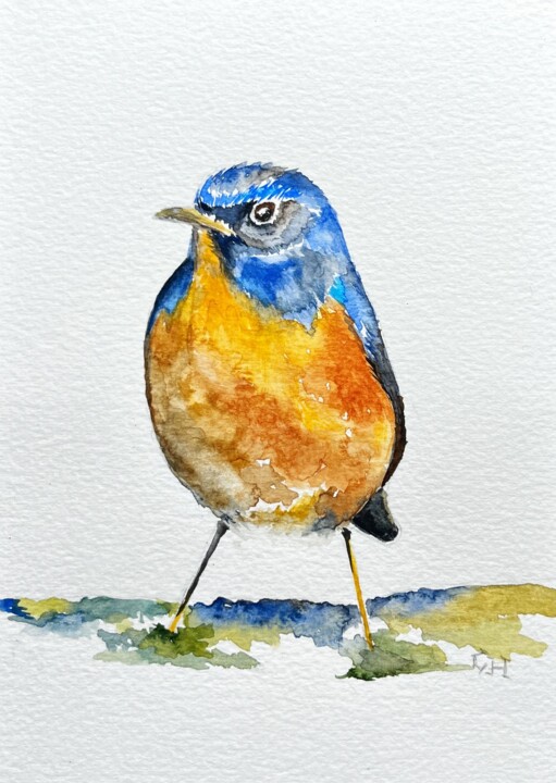 "Rossignol à ventre…" başlıklı Tablo Claire Hamant tarafından, Orijinal sanat, Suluboya