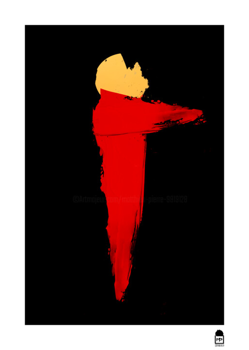 Painting titled "EMPREINTE COLORÉE M…" by Matthieu Pierre, Original Artwork, Digital Painting