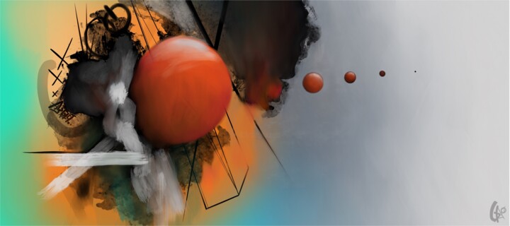 Bowler Digitale Kunst, 19,7x39,4 in