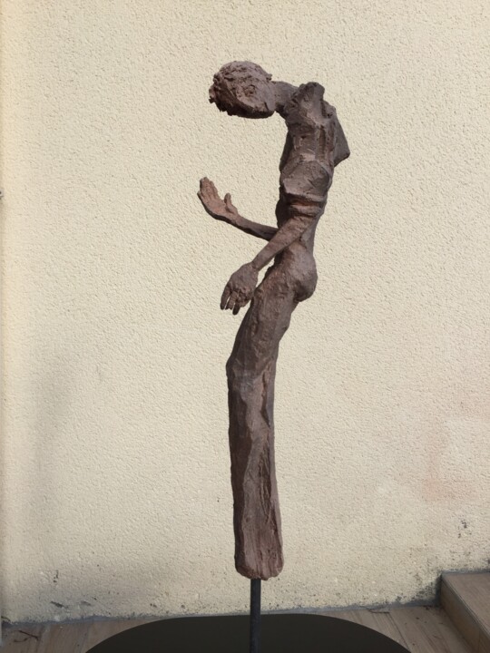 Sculpture titled "L'adieu" by Isabelle Scheidt, Original Artwork, Terra cotta