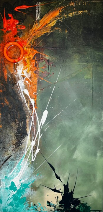 Painting titled "Fusion" by Sébastien Gaonach, Original Artwork, Acrylic