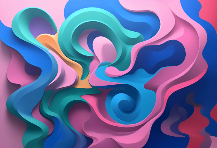 Flex-Volutes - OC58 Digitale Kunst, 23,6x31,5 in
