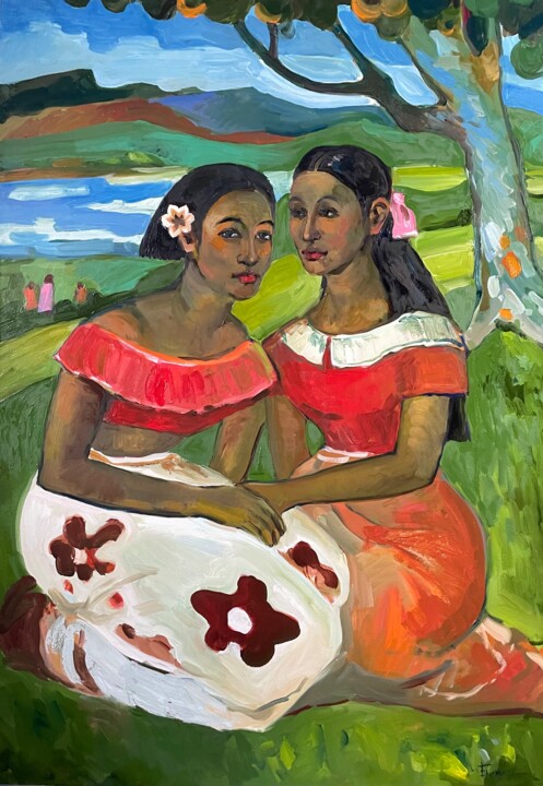 Painting titled "Картина маслом «Таи…" by Olga Bronskikh, Original Artwork, Oil