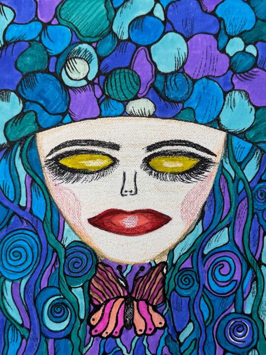 Drawing titled "ЦВЕТ ЭМОЦИЙ" by Zarina Ringe, Original Artwork, Marker