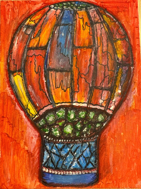 Drawing titled "ПОЛЕТ ФАНТАЗИИ" by Zarina Ringe, Original Artwork, Acrylic