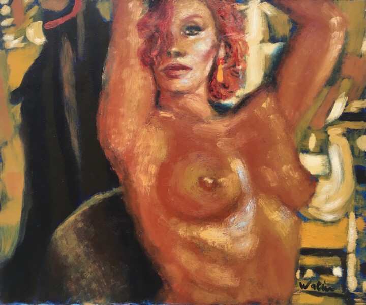 Modèle aux bras levés 绘画, 21.7x18.1 in