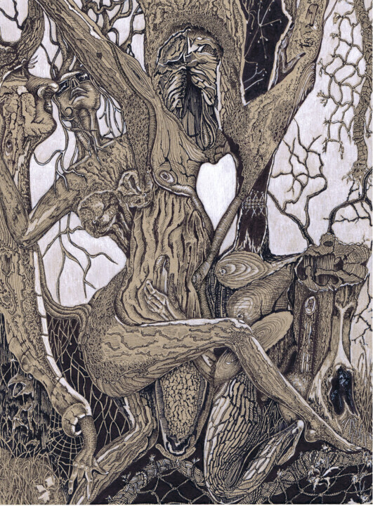 О чем молчат деревья -1 图画, 15.8x11.8 in