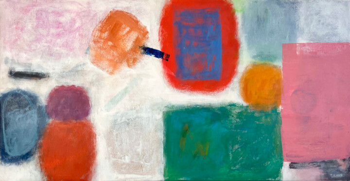 Painting titled "Random Colors and C…" by Joejene C. Santos, Original Artwork, Acrylic