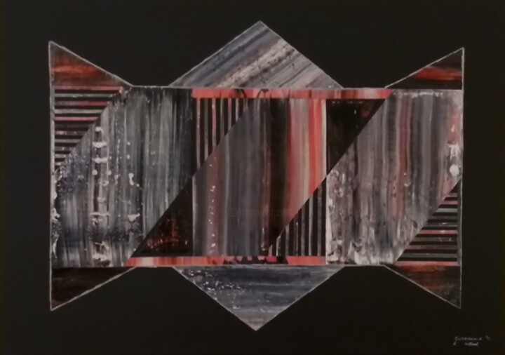 Abstraite 46 Collages, 19,7x27,6 in