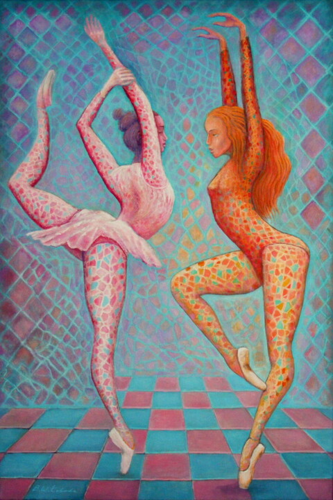 Baleriny dwie 绘画, 47.2x31.5 in