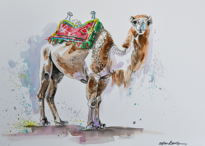 Camel 1 绘画, 11.8x15.8 in