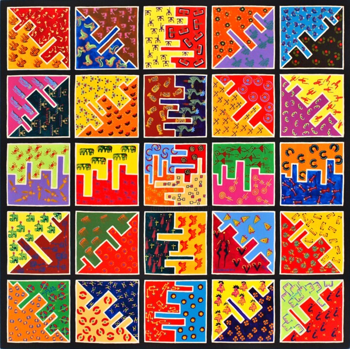 Corps décousu de toi Pintura, 17,7x17,7 in