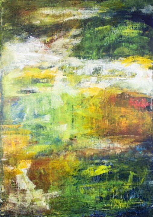 Peinture intitulée "Paysage 1" par Briga, Œuvre d'art originale, Acrylique Monté sur Châssis en bois