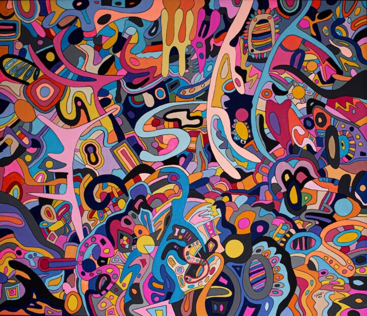 Schöpfung der Farben 绘画, 47.2x59.1 in