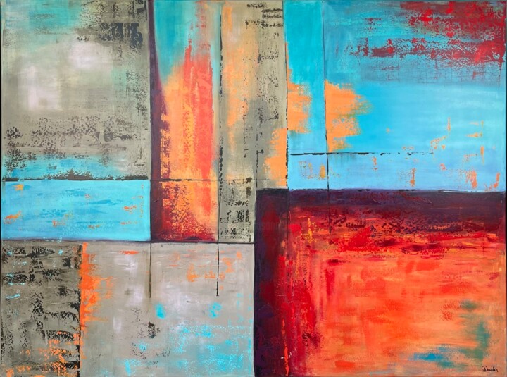 FLAMMENINFERNO 绘画, 47.2x63 in