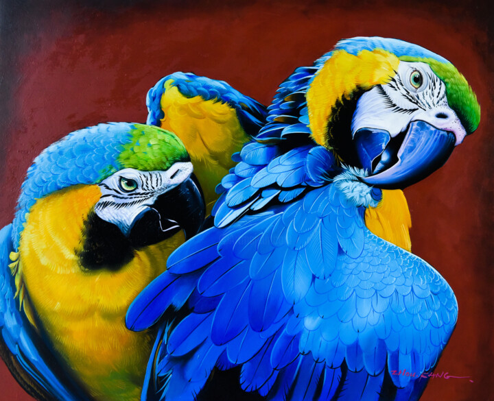 Parrot 2 绘画, 19.7x23.6 in