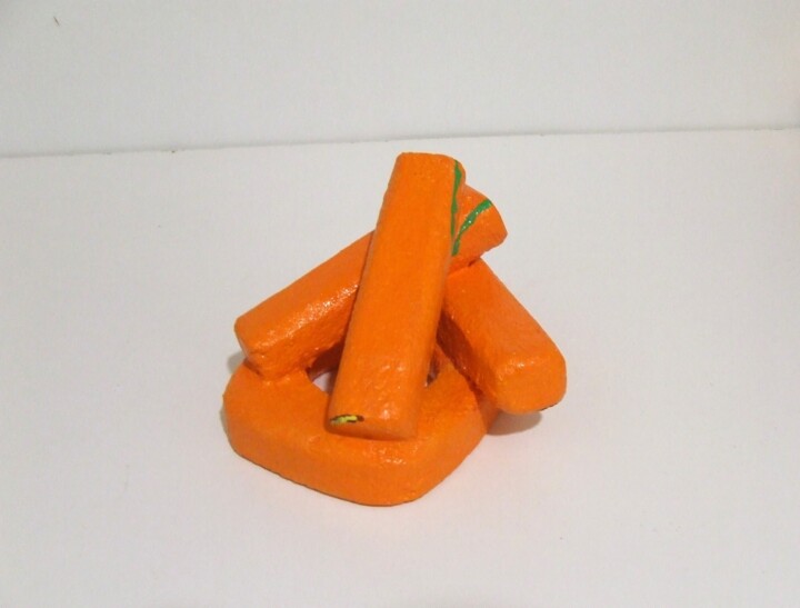 Petit feu de bois énergisant - orange Heykel, 3,5x3,4 in