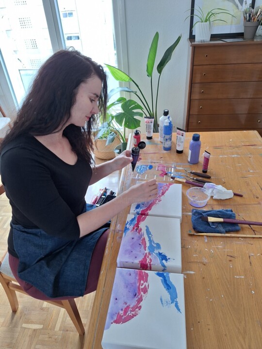 Steps of the making of the work