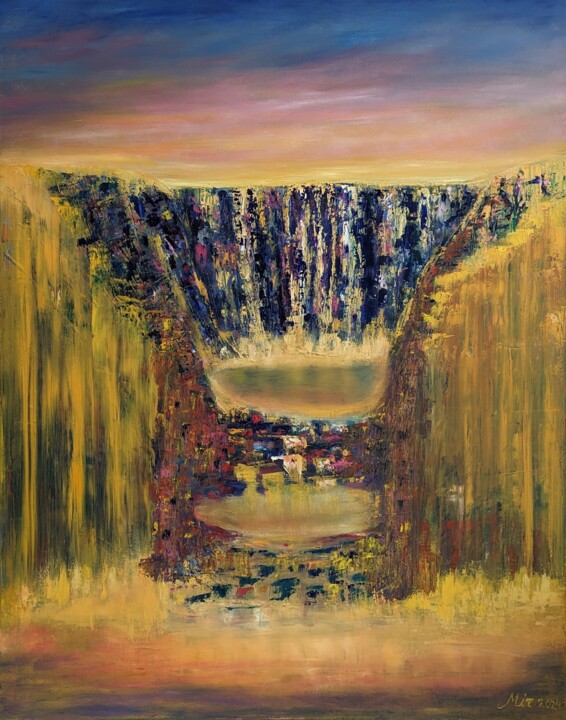 绘画 标题为“Nature en abstracti…” 由Mir, 原创艺术品, 油 安装在木质担架架上
