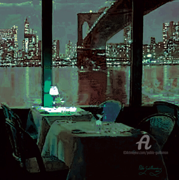 摄影 标题为“River Cafe, Brookli…” 由Pablo Guillamon, 原创艺术品, 数码摄影