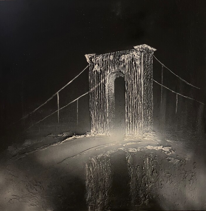 Bridge of Time Painting, 23.6x23.6 in