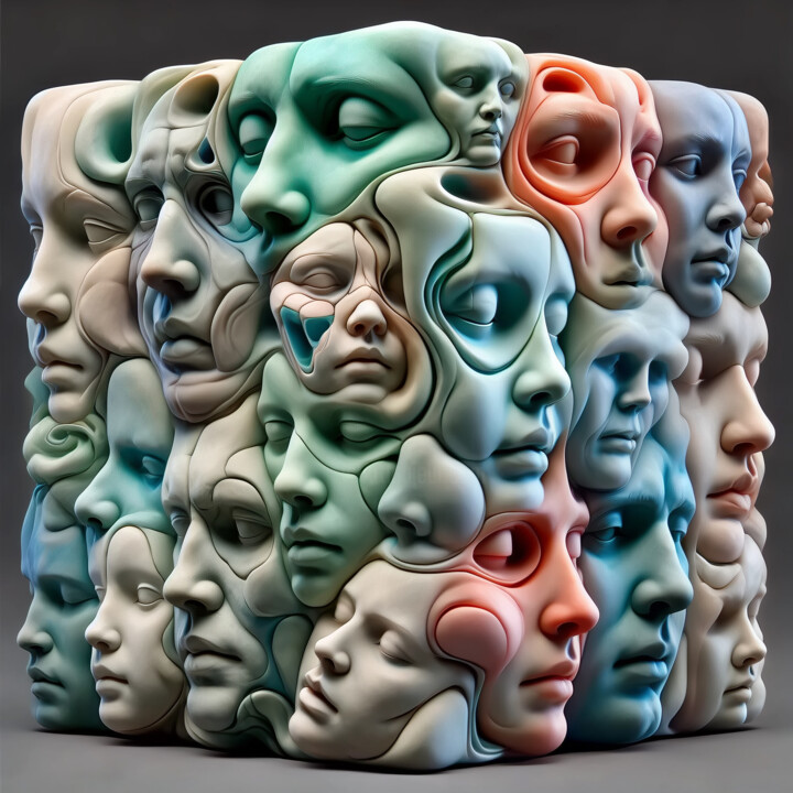Digital Arts titled "Abstract Prison: Th…" by Alberto Capitani, Original Artwork, AI generated image