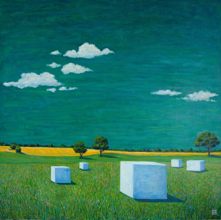 White cubes - 1 绘画, 31.5x31.5 in