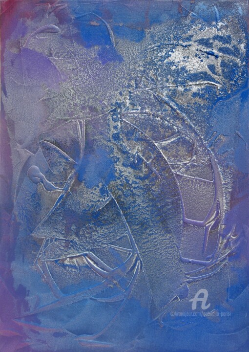 Blue Elegy Pittura, 27,6x19,7 in
