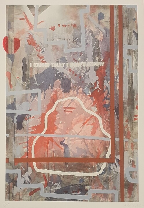 I Know That I Don’t Know – Peinture Contemporaine Abstraite Gravures & estampes, 23,6x15,8 in