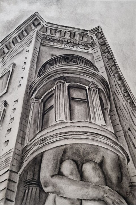 Shadow of safety 绘画, 21.3x14.2 in