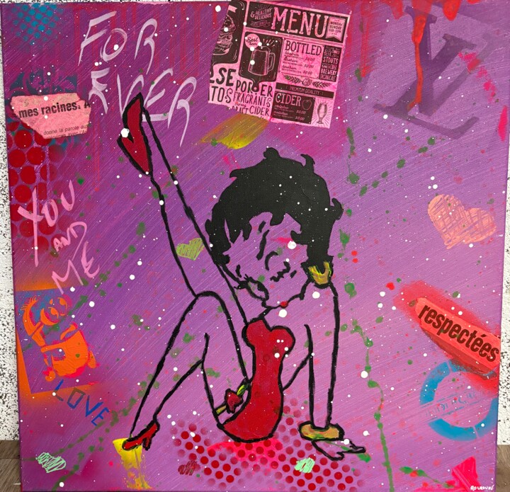 BETTY BOOP Schilderij, 19,7x19,7 in