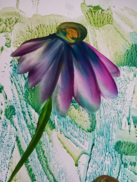 purple blossom Картина, 11,7x8,3 in
